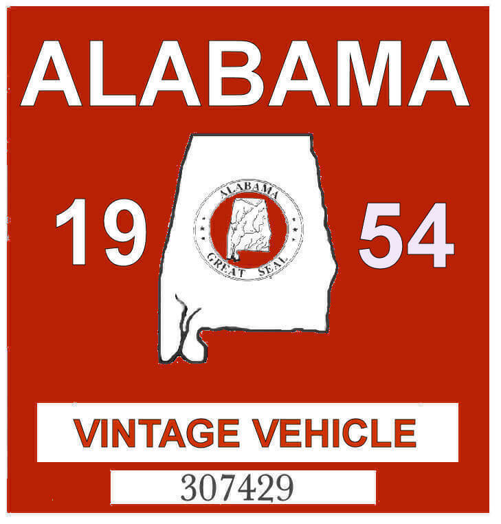 1954 Alabama Classic Windshield Sticker